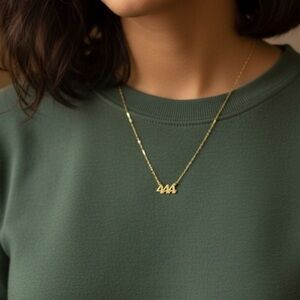 Goldfilled Necklace with Angels number 444 gold stainless steel Pendant